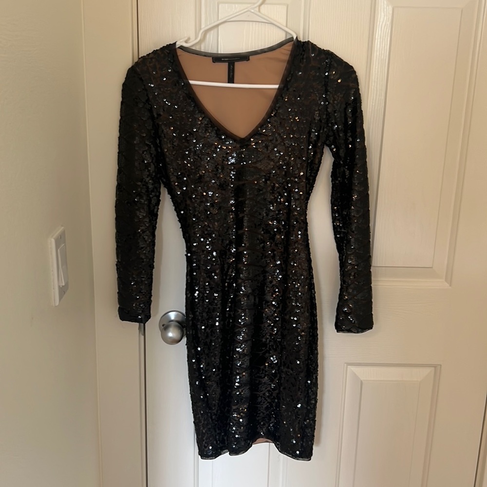 BCBGMaxAzria XXS Sequin Dress Bodycon
